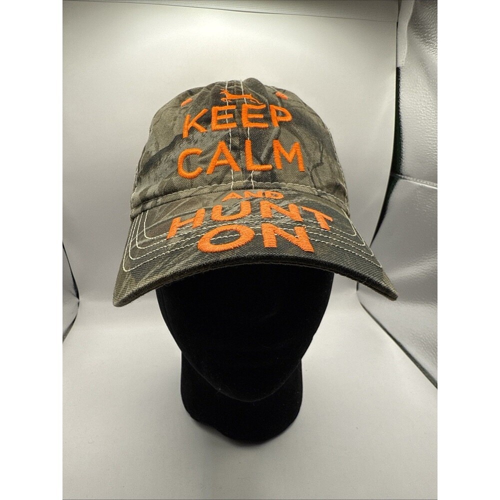 Keep Calm & Hunt On Blaze & Camo Hunting Outdoor  Ball Cap Hat One Size